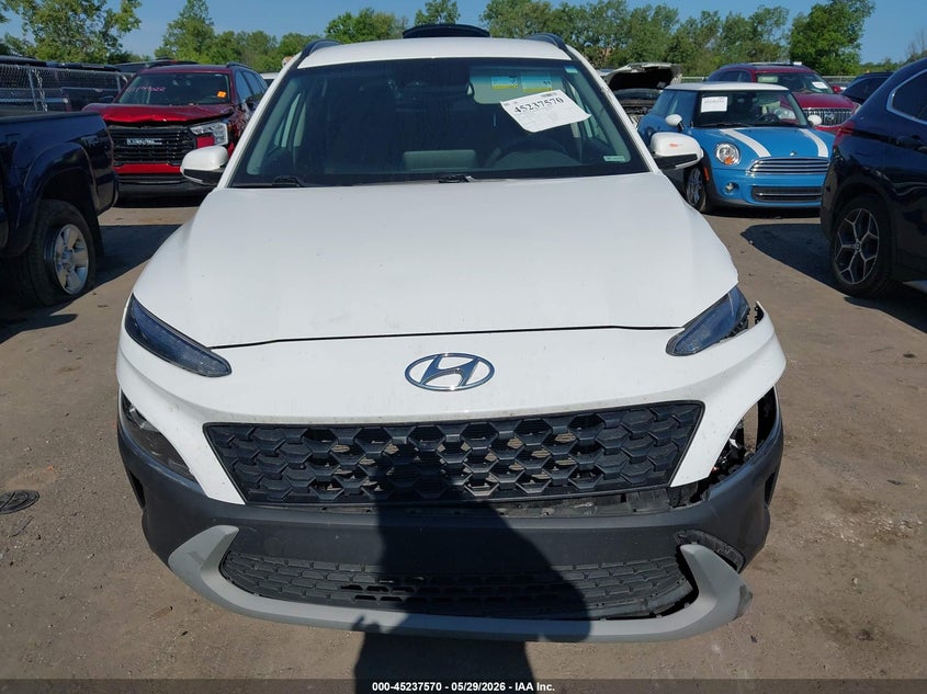 2022 Hyundai Kona Sel VIN: KM8K62AB9NU833956 Lot: 45237570