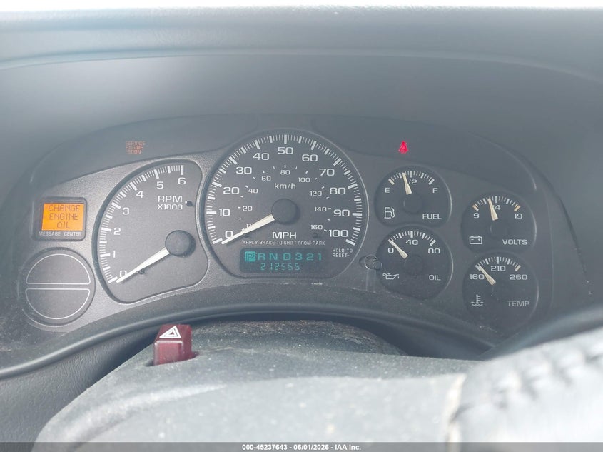 2002 Chevrolet Avalanche 1500 VIN: 3GNEK13T82G188221 Lot: 45237643