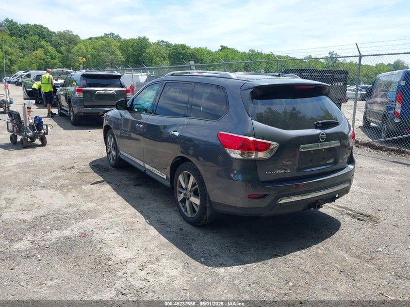 Vin: 5n1ar2mmxec624523, lot: 45735449, nissan pathfinder platinum 20143