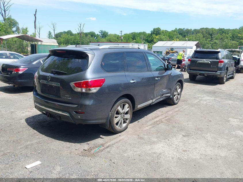 Vin: 5n1ar2mmxec624523, lot: 45735449, nissan pathfinder platinum 20144