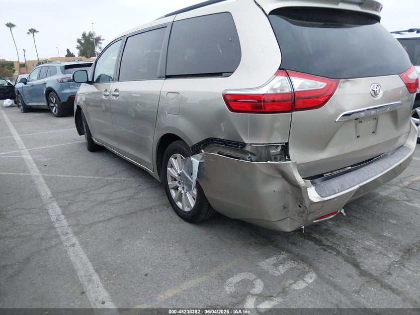 Vin: 5tdyk3dc9gs719340, lot: 45736173, toyota sienna limited 7 passenger 20163