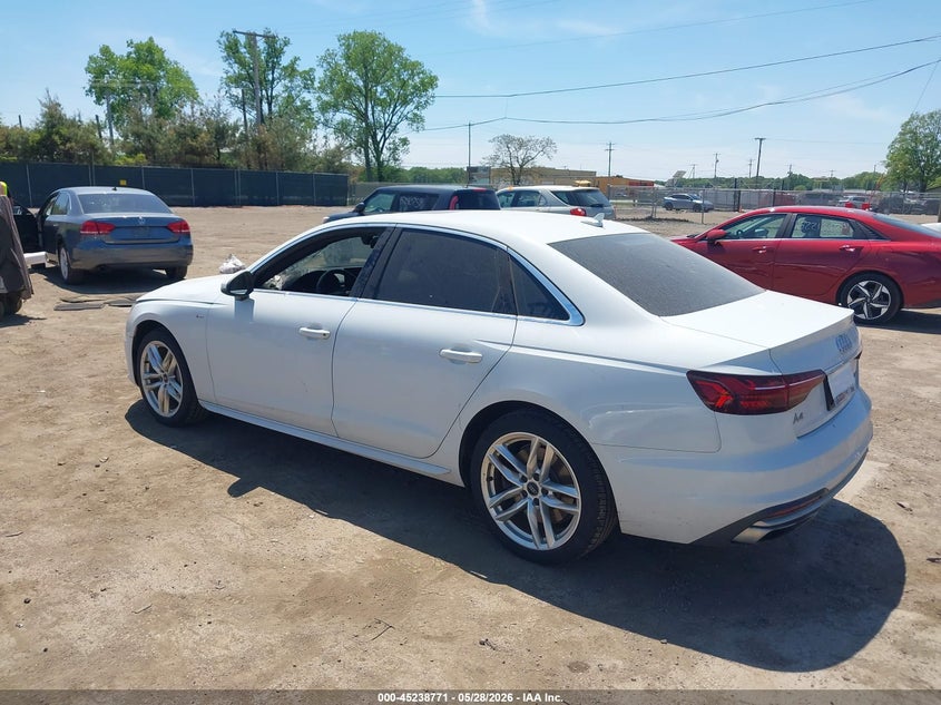 Vin: waudnaf47la050621, lot: 45736562, audi a4 premium 45 tfsi quattro s tronic 20203