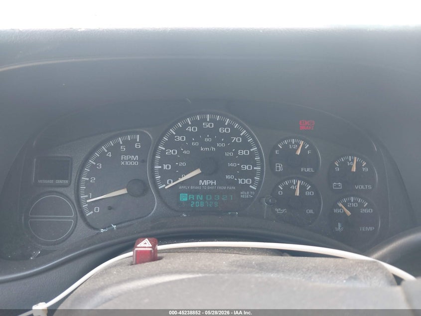 2001 Chevrolet Tahoe VIN: 1GNEC13V31J284947 Lot: 45238852