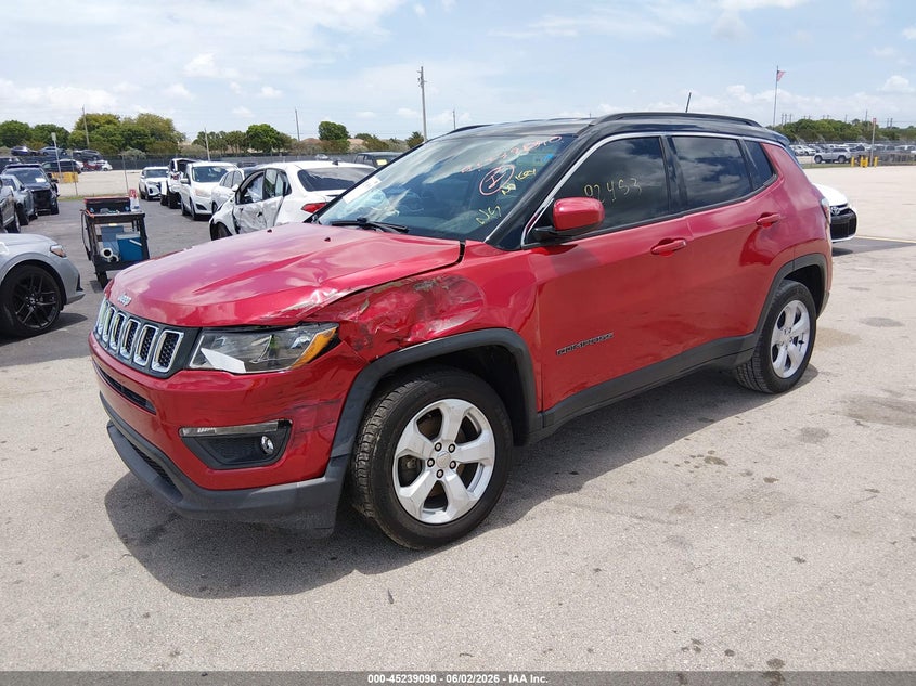 Vin: 3c4njcbbxjt227266, lot: 45736881, jeep compass latitude fwd 20182