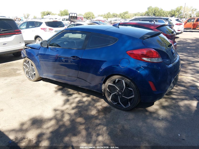 Vin: kmhtc6ad7gu290289, lot: 45737221, hyundai veloster 20163