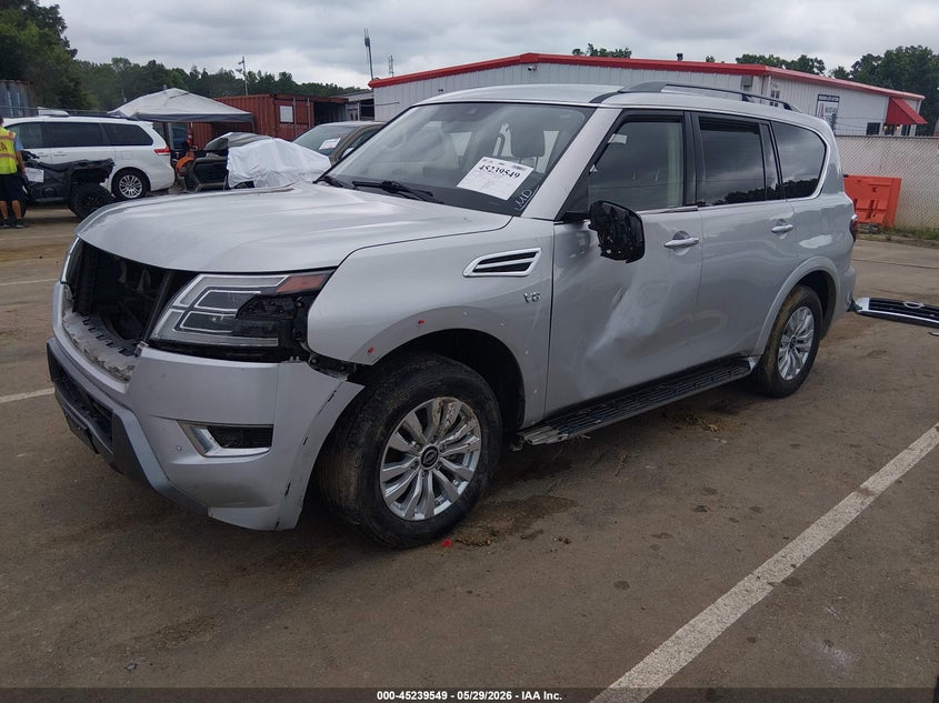 Vin: jn8ay2ad6m9661726, lot: 45737340, nissan armada sv 4wd 20212