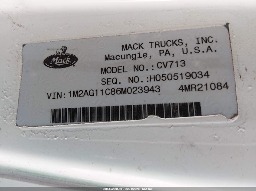 2006 OTHER MACK 700 CV700 TRUCK N/A