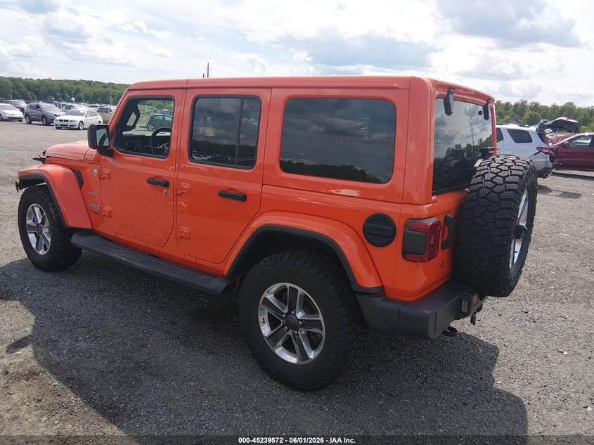 Vin: 1c4hjxen9kw522753, lot: 45737363, jeep wrangler unlimited sahara 4x4 20193