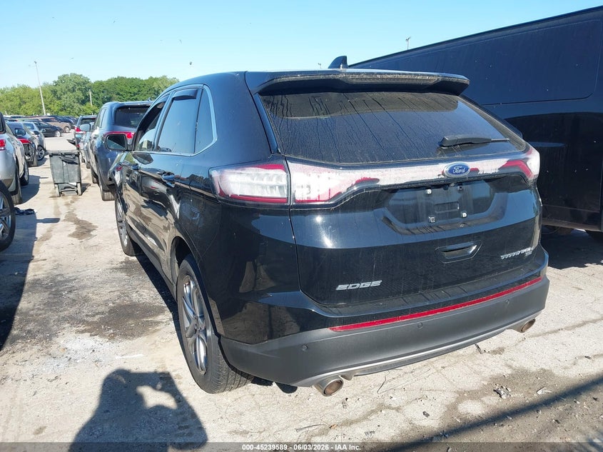 Vin: 2fmpk4k85gbb15328, lot: 45737380, ford edge titanium 20163