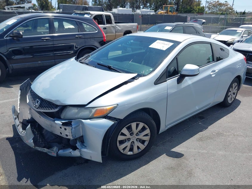 2012 Honda Civic 1.8 Lx blue Lot 111045239689 Vin 2HGFG3B55CH513410