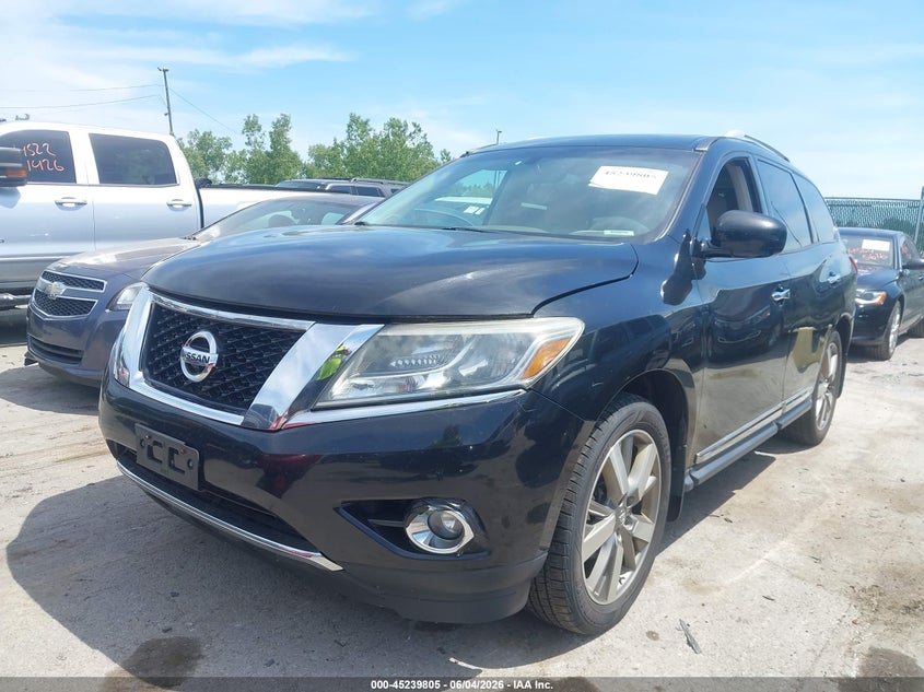Vin: 5n1ar2mm0fc624628, lot: 45737596, nissan pathfinder platinum 20152