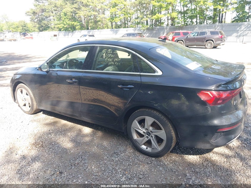 2022 Audi A3 Premium 40 Tfsi Front-Wheel Drive S Tronic VIN: WAUAUDGY2NA038999 Lot: 45240016