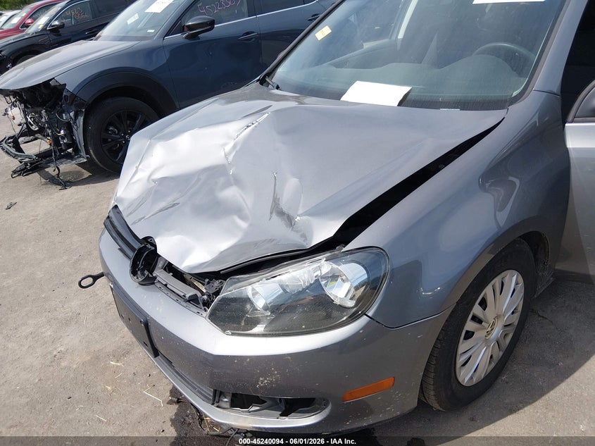 2012 Volkswagen Golf 2.5 2.5L 4-Door grey Lot 111045240094 Vin WVWDB7AJ2CW336889