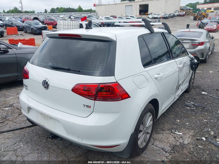 Vin: 3vw217au8gm006570, lot: 45737942, volkswagen golf tsi s 4-door 20164