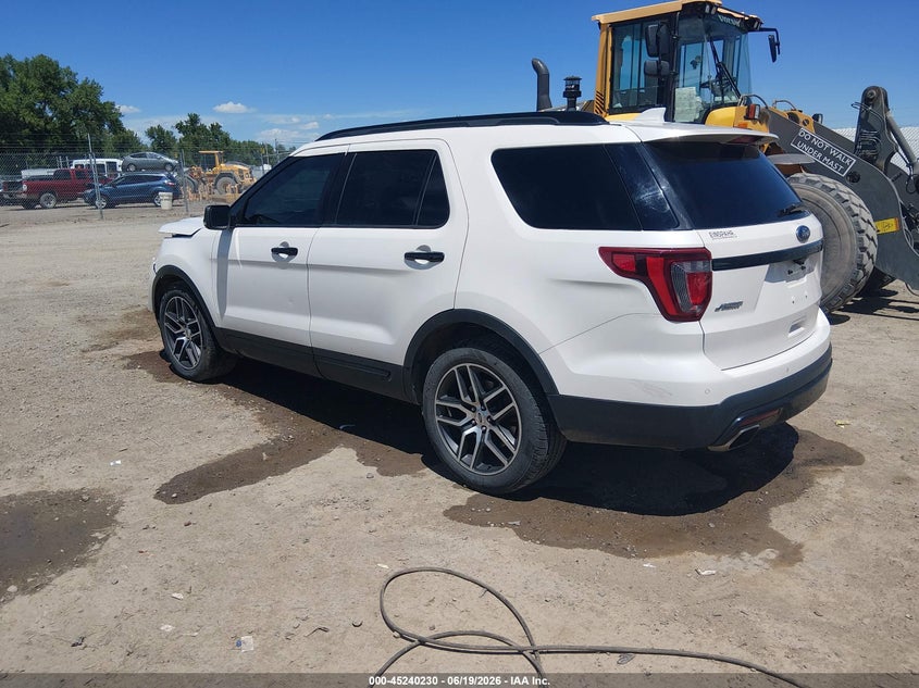 Vin: 1fm5k8gt2ggd13837, lot: 45738021, ford explorer sport 20163