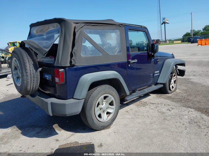 Vin: 1c4ajwag8dl504963, lot: 45738029, jeep wrangler sport 20134