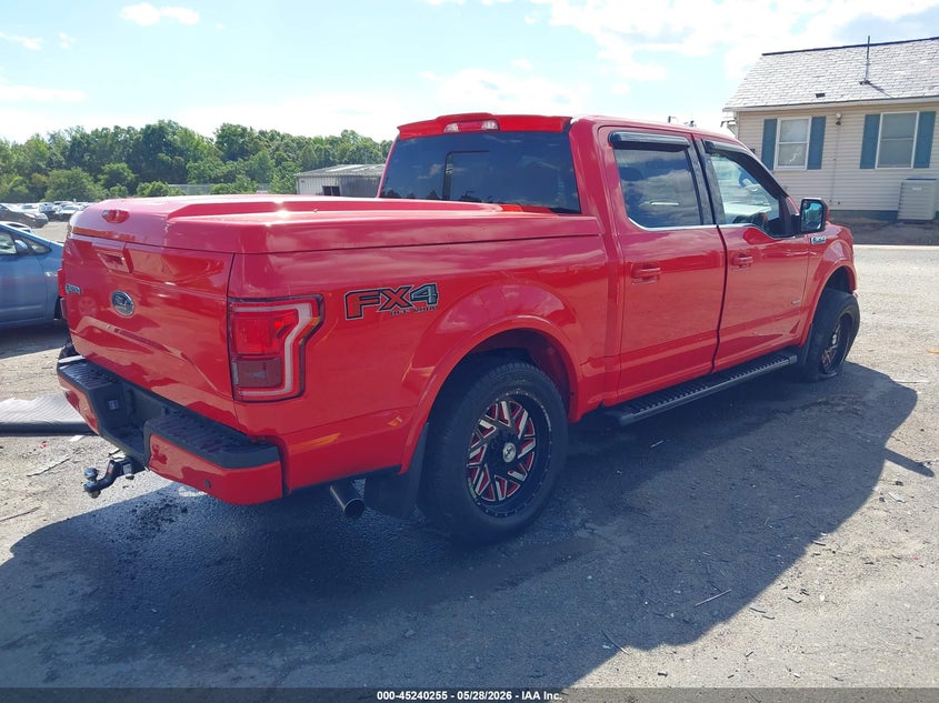 Vin: 1ftew1eg8ffa51767, lot: 45738045, ford f-150 lariat 20154