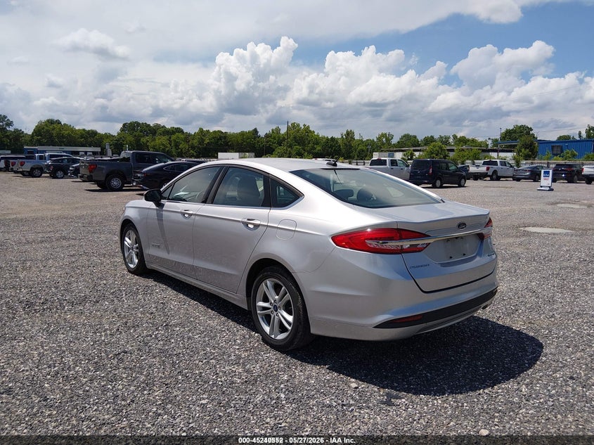 Vin: 3fa6p0uu4jr281939, lot: 45738343, ford fusion hybrid s 20183