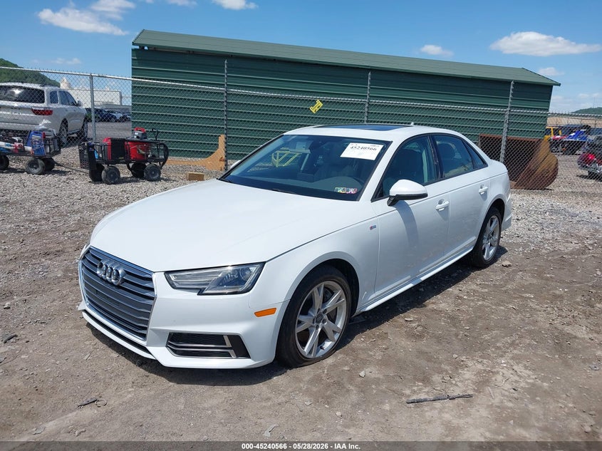 Vin: waunnaf46ja077763, lot: 45738357, audi a4 2.0t premium/2.0t tech premium 20182