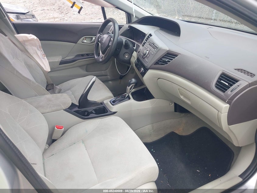 2012 Honda Civic 1.8 Lx silver Lot 111045240589 Vin 19XFB2F54CE387490