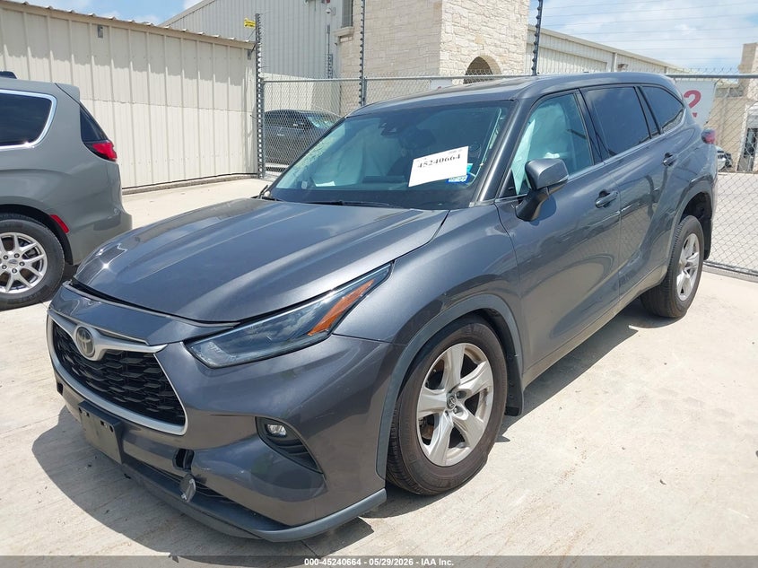 Vin: 5tdbzrbh4ms543845, lot: 45738455, toyota highlander le 20212