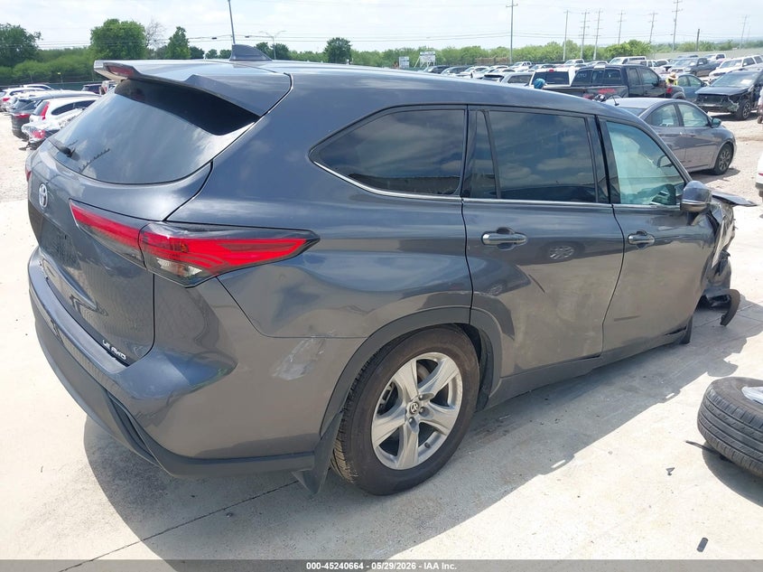 Vin: 5tdbzrbh4ms543845, lot: 45738455, toyota highlander le 20214