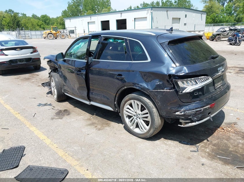 Vin: wa1cnbfy9j2132018, lot: 45738507, audi q5 2.0t premium/2.0t tech premium 20183