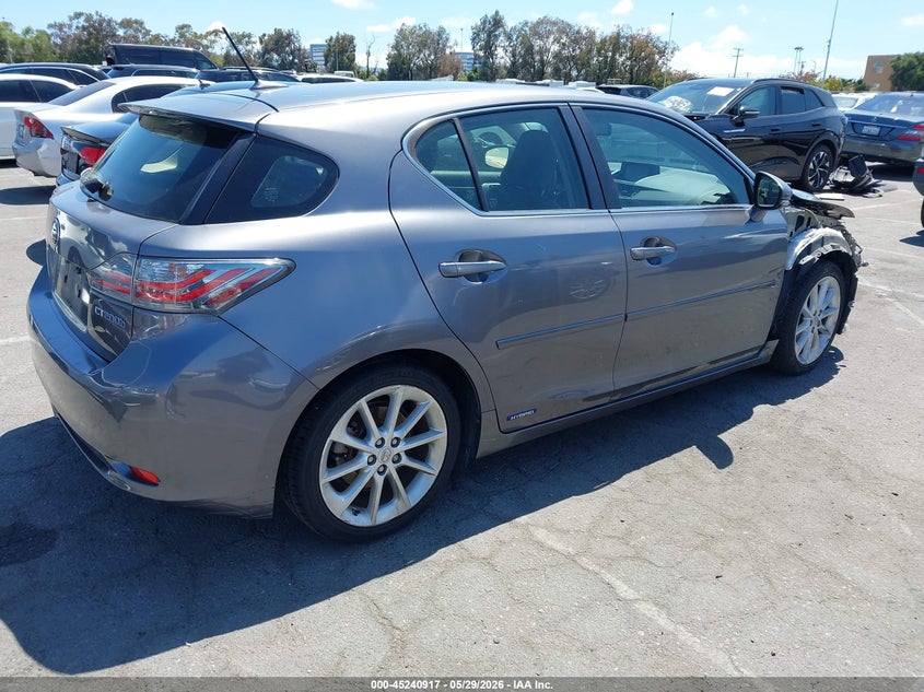 2012 Lexus Ct 1.8 Ct 200H Premium grey Lot 111045240917 Vin JTHKD5BH2C2102467