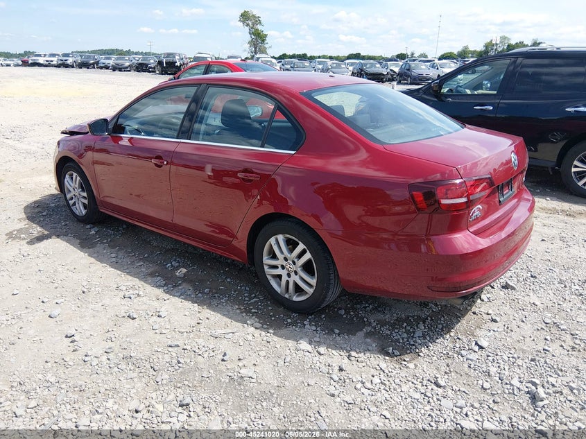 Vin: 3vw2b7aj5hm275775, lot: 45738811, volkswagen jetta 1.4t s 20173