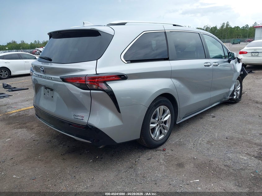 Vin: 5tdzrkec7ms070870, lot: 45738879, toyota sienna limited 20214