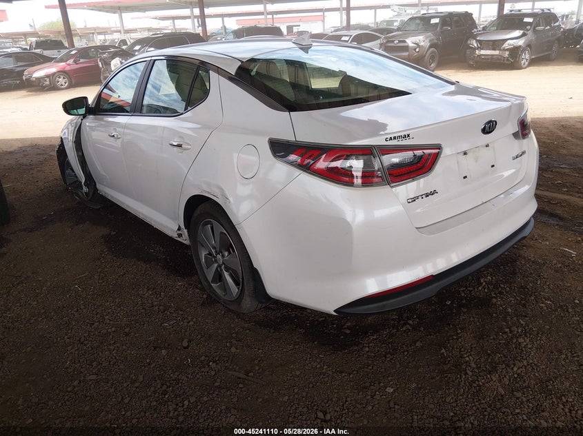 Vin: knagn4ad8f5080181, lot: 45738901, kia optima hybrid ex 20153