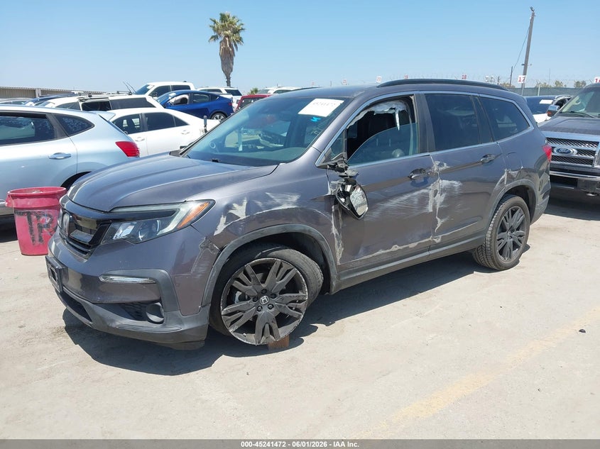 Vin: 5fnyf5h28mb009590, lot: 45739263, honda pilot 2wd special edition 20212