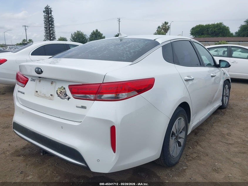 Vin: knagt4le7h5013456, lot: 45739503, kia optima hybrid 20174