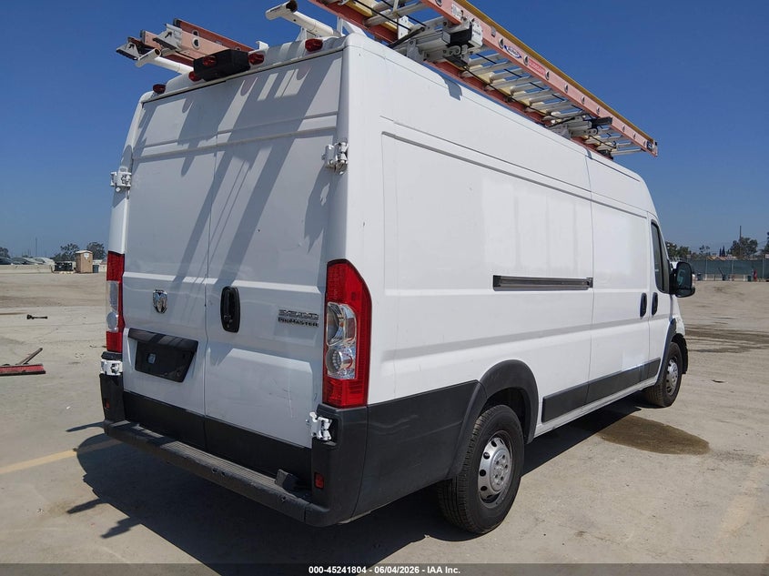 Vin: 3c6mrvjg8pe536655, lot: 45739595, ram promaster 3500 cargo van high roof 159 wb ext 20234