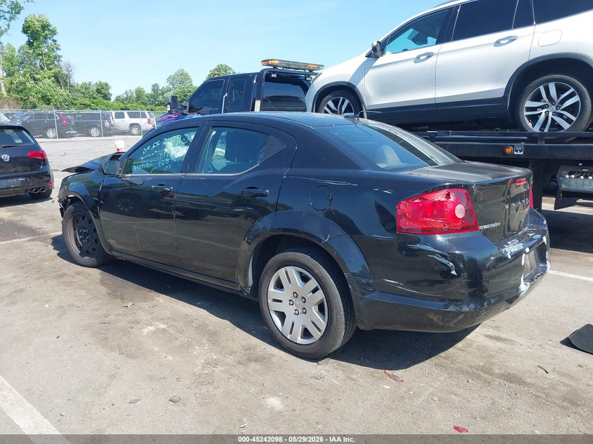 Vin: 1c3cdzabxcn171565, lot: 45739889, dodge avenger se 20123