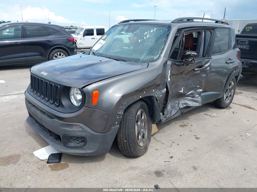 Vin: zaccjaab7jpg70169, lot: 45739897, jeep renegade sport fwd 20182