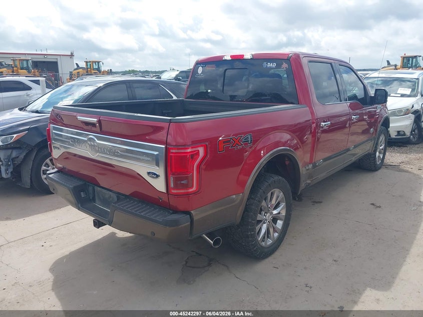 Vin: 1ftew1ef0hfc88876, lot: 45740088, ford f-150 king ranch 20174