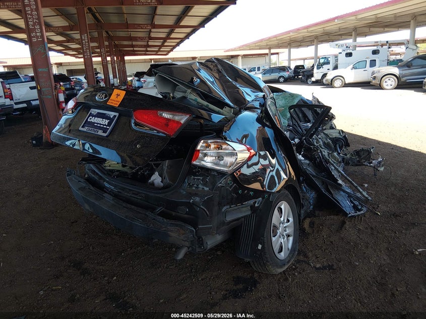 Vin: knafk4a6xg5598056, lot: 45740300, kia forte lx 20164