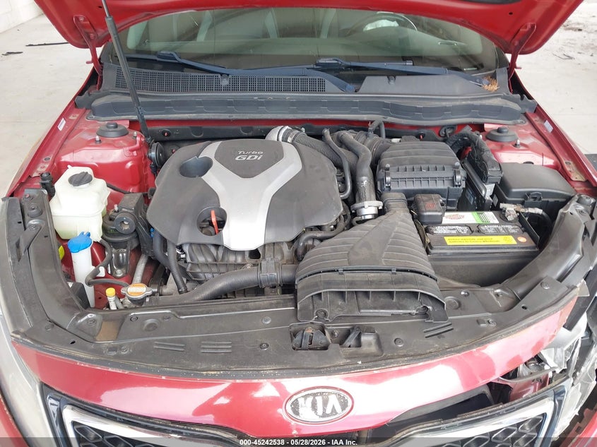 2012 Kia Optima 2.0 Sx red Lot 111045242538 Vin 5XXGR4A64CG026618