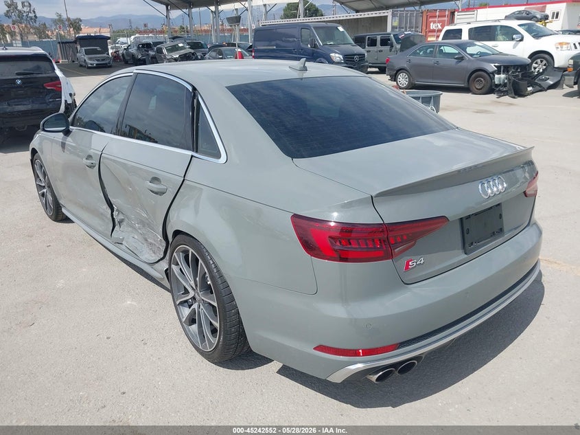 Vin: wauc4af49ka079504, lot: 45740343, audi s4 3.0t premium 20193