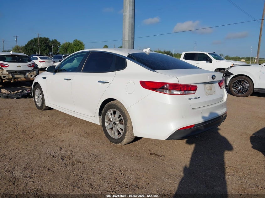 Vin: 5xxgt4l34jg244897, lot: 45740399, kia optima lx 20183