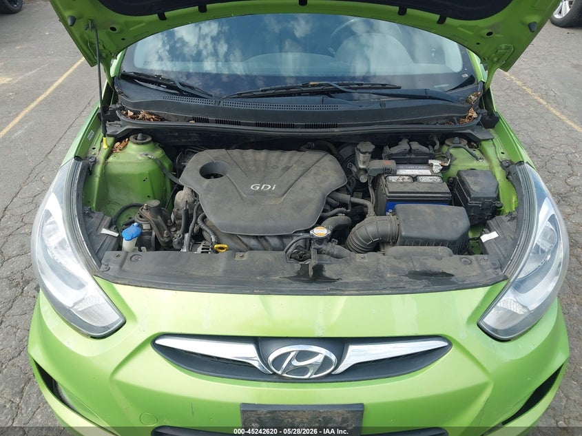 2012 Hyundai Accent 1.6 Se green Lot 111045242620 Vin KMHCU5AE4CU015165