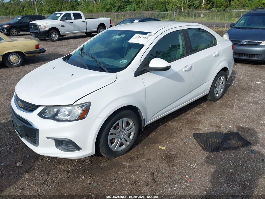Vin: 1g1jb5sh9j4123054, lot: 45740446, chevrolet sonic ls auto 20182