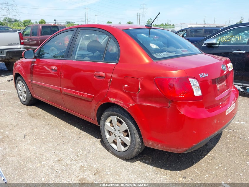 KNADH4A30B6955873 2011 Kia Rio 1.6 Lx red