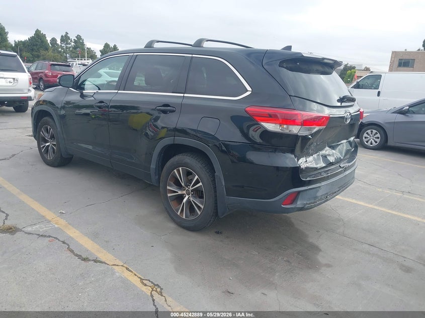 Vin: 5tdbzrfh7hs443691, lot: 45740680, toyota highlander le plus 20173