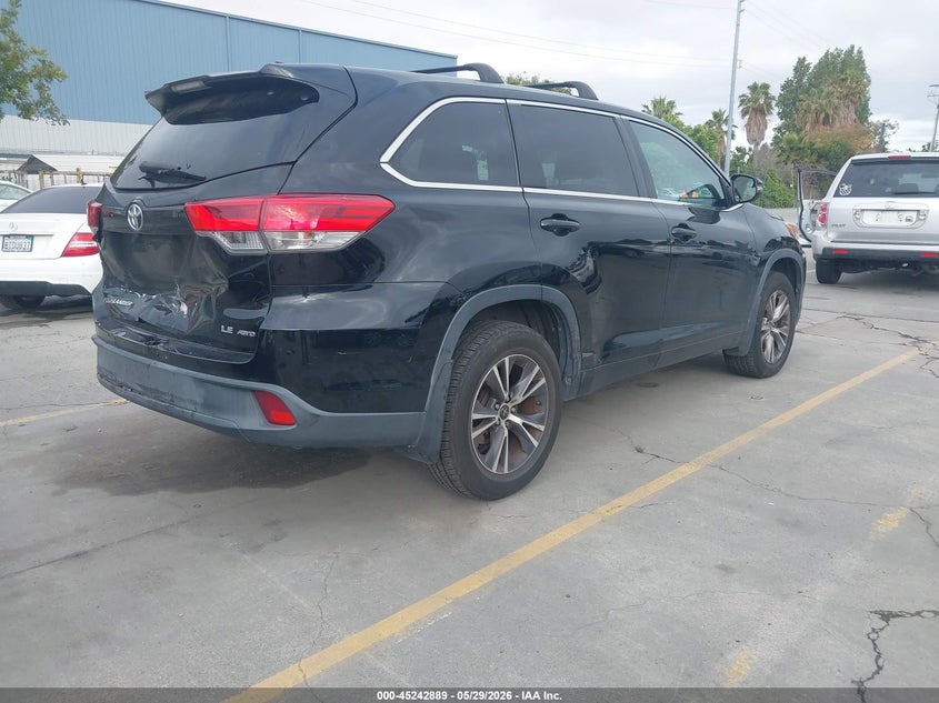 Vin: 5tdbzrfh7hs443691, lot: 45740680, toyota highlander le plus 20174