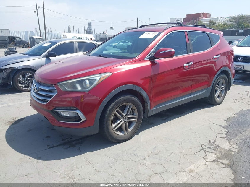 Vin: 5xyzu3lb3jg556891, lot: 45740901, hyundai santa fe sport 2.4l 20182
