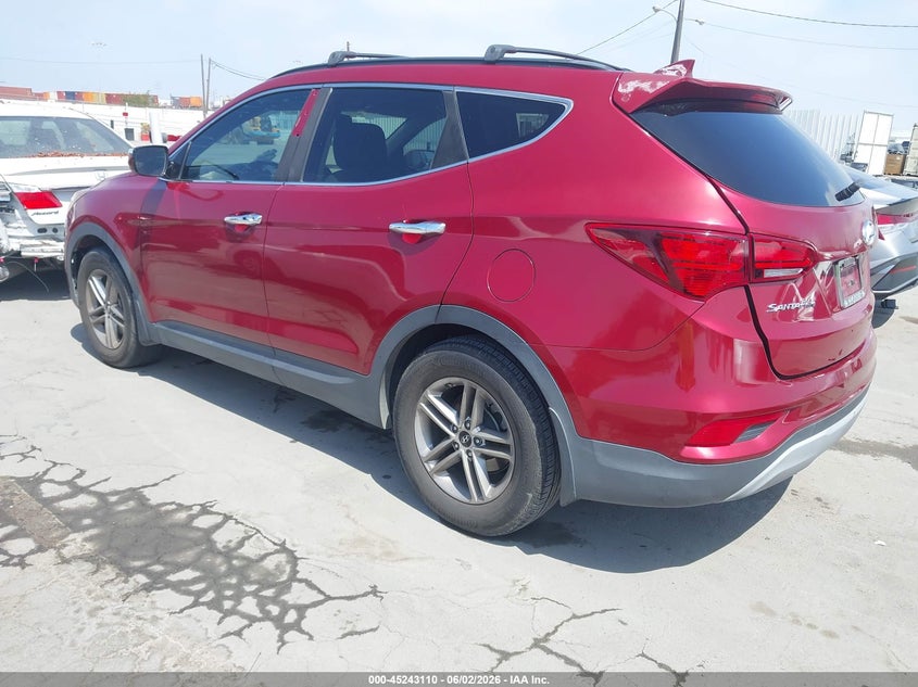 Vin: 5xyzu3lb3jg556891, lot: 45740901, hyundai santa fe sport 2.4l 20183