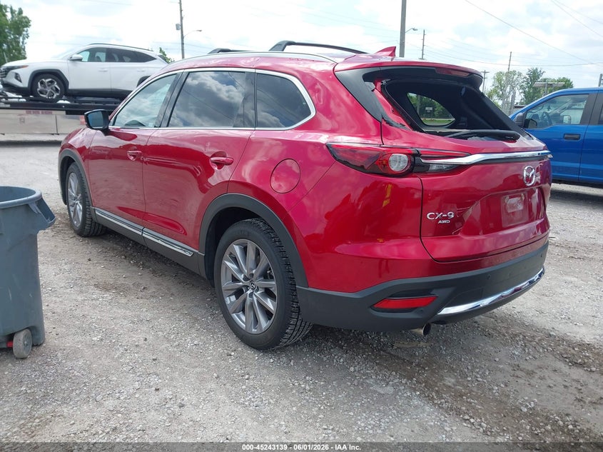 Vin: jm3tcbdy0m0538436, lot: 45740930, mazda cx-9 grand touring 20213