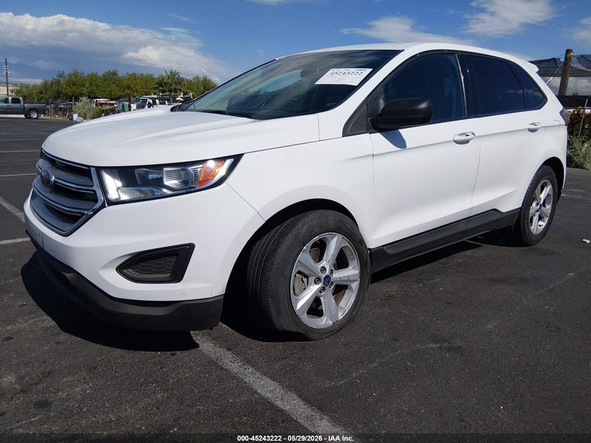 Vin: 2fmtk3g82fbb97308, lot: 45741013, ford edge se 20152